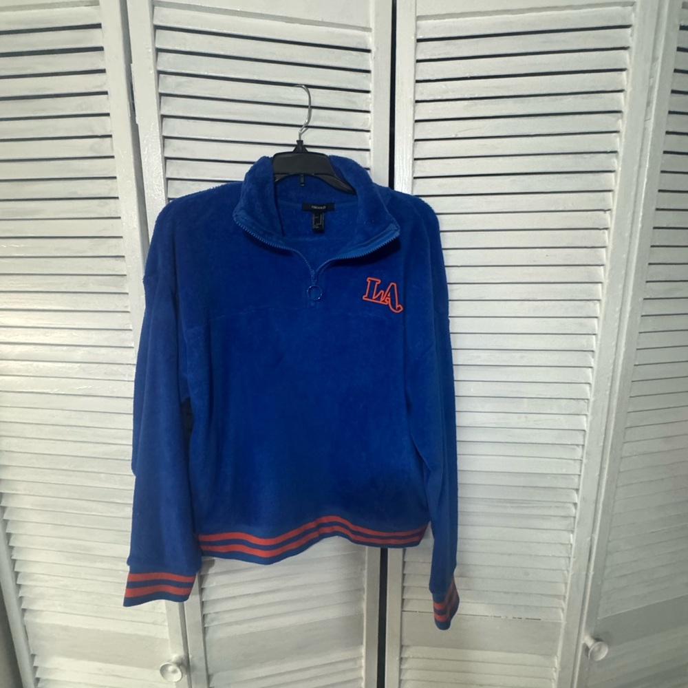 Forever 21 Blue Fleece Pullover